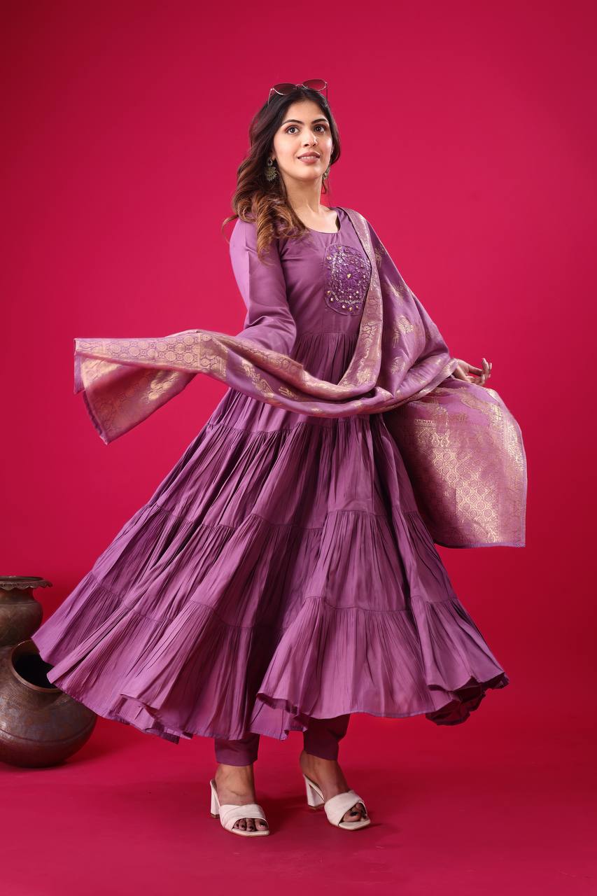 Party Wear Look Gown Pent With Dupatta