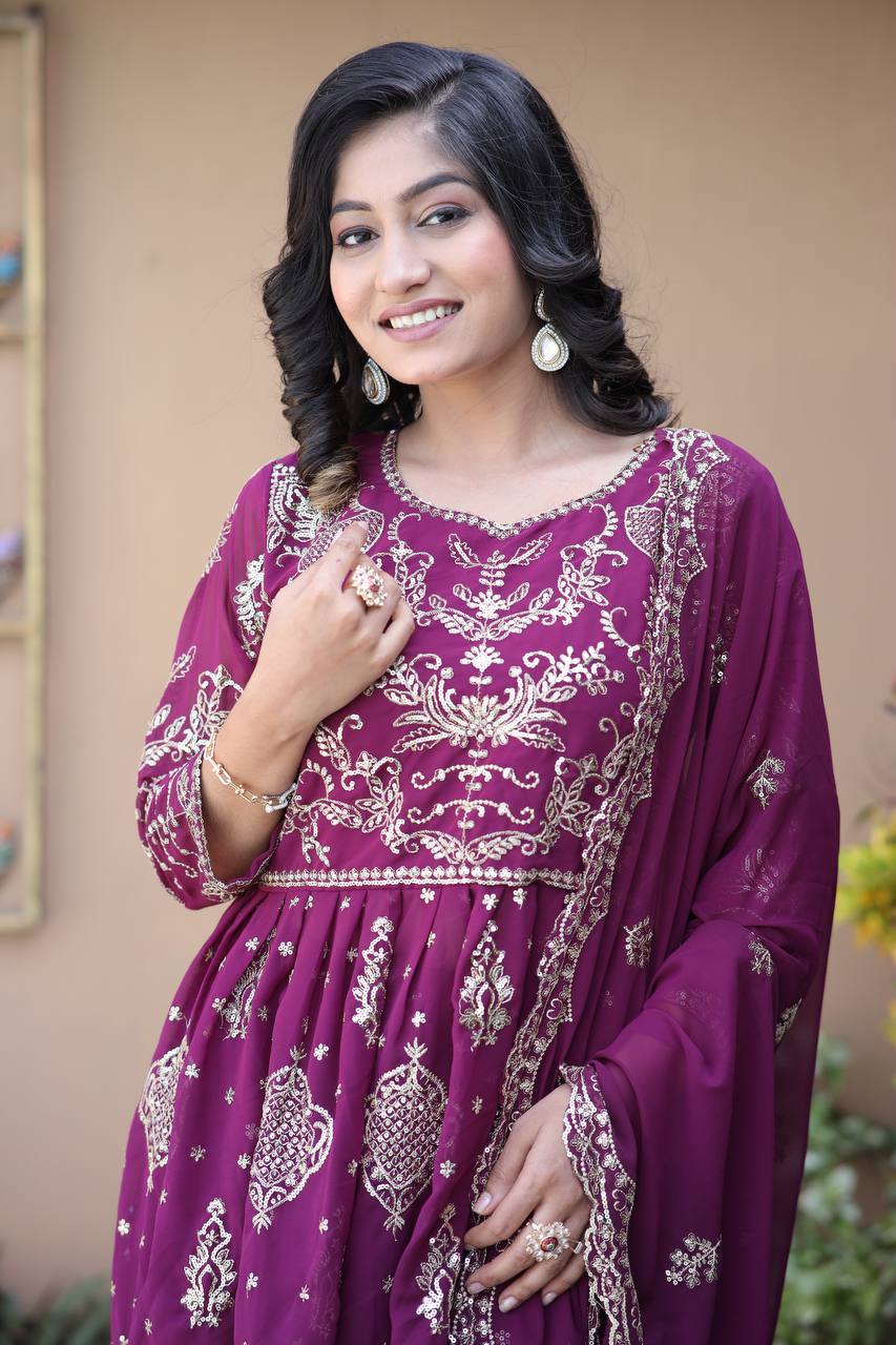 Designer Party Wear Top-Bottom And Beautiful Dupatta