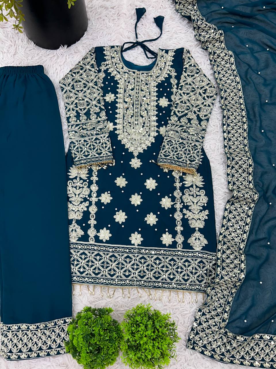 Party Wear Designer Mother Daughter Combination Design