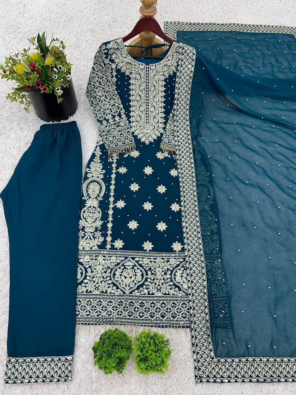 Party Wear Designer Mother Daughter Combination Design