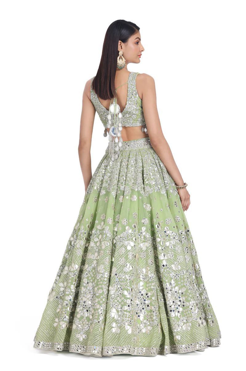 Designer Party Wear Lehenga Choli With Beautiful Thread Embroidery Work