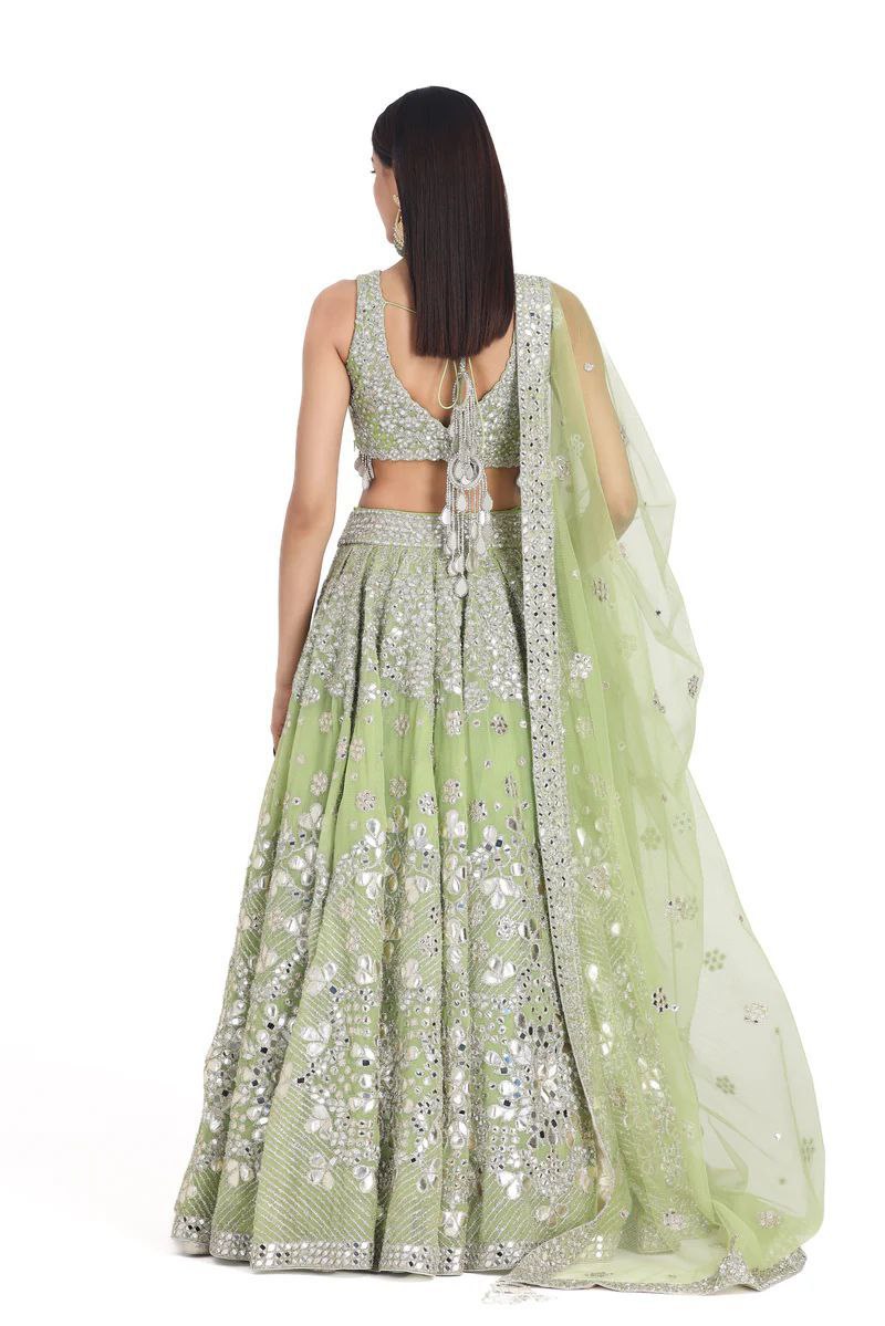 Designer Party Wear Lehenga Choli With Beautiful Thread Embroidery Work
