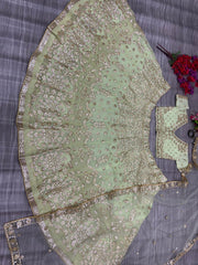 Designer Party Wear Lehenga Choli With Beautiful Thread Embroidery Work