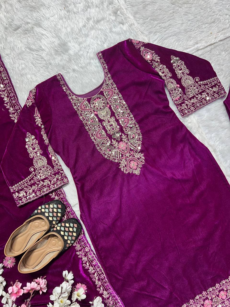 Party Wear Designer Top And Pent With Dupatta