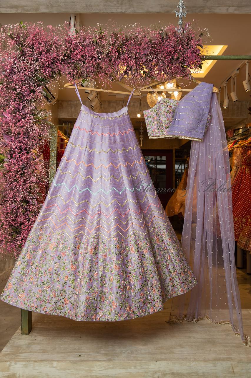 Party Wear Designer Lehenga Choli With Sequence & Thread Work