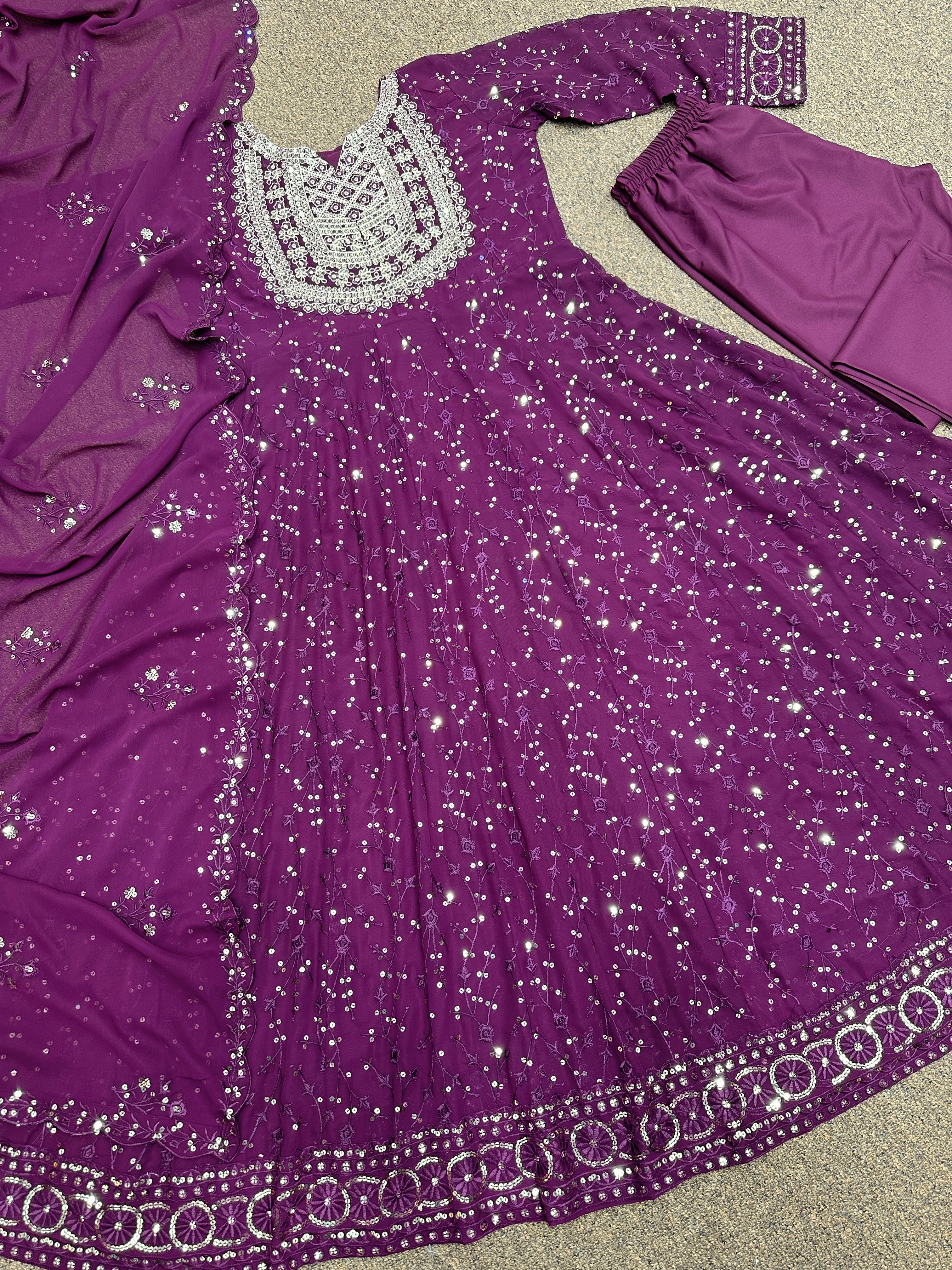 Designer Party Wear Look Beautiful Anarkali Gown - Pent With Dupatta