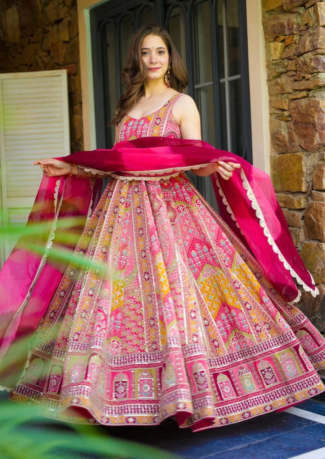 Designer Party Wear Look Gown, Bottom And Dupatta