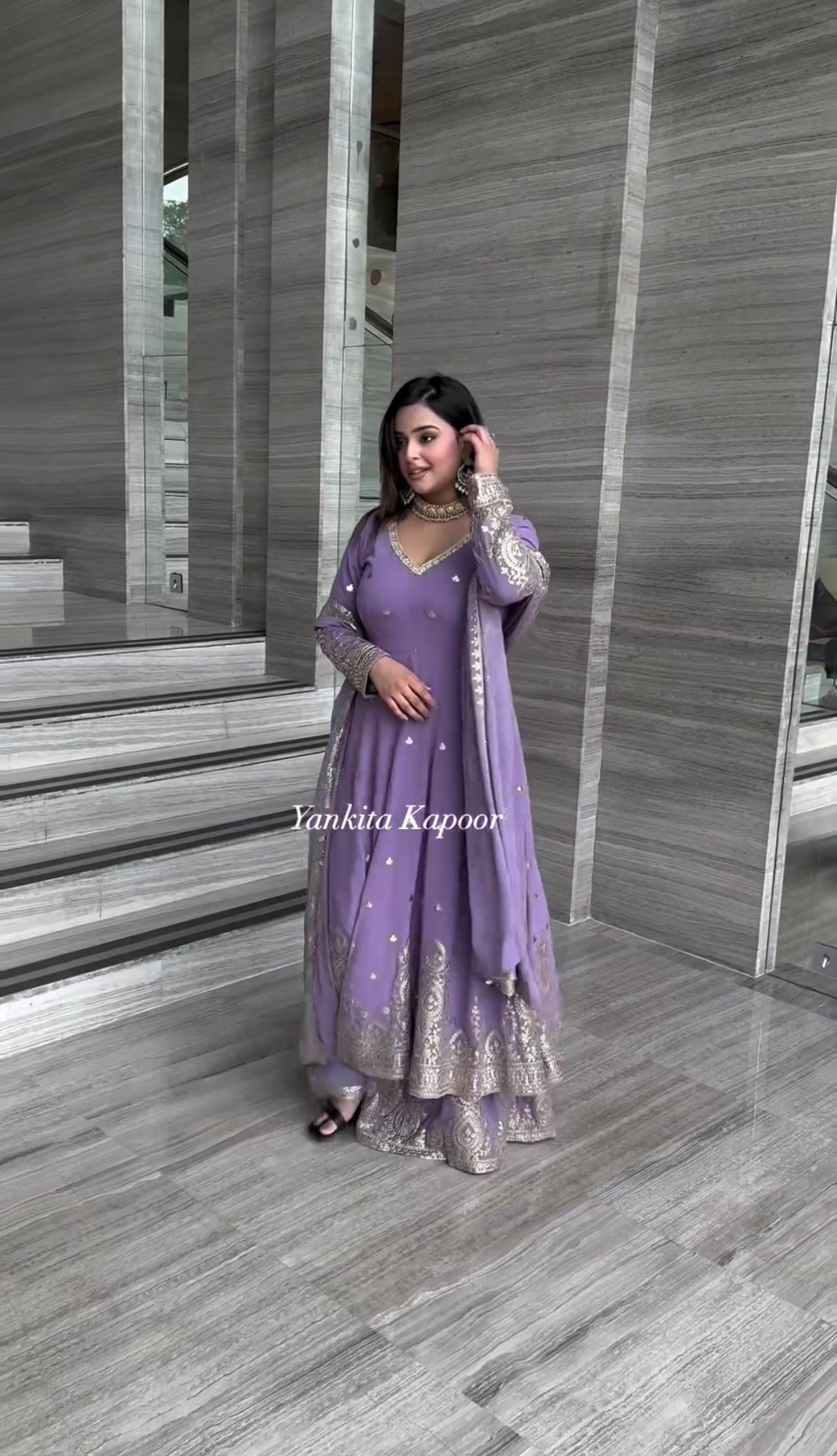 Designer Party Wear Look Gown With Fully Stitched Bottom And Dupatta