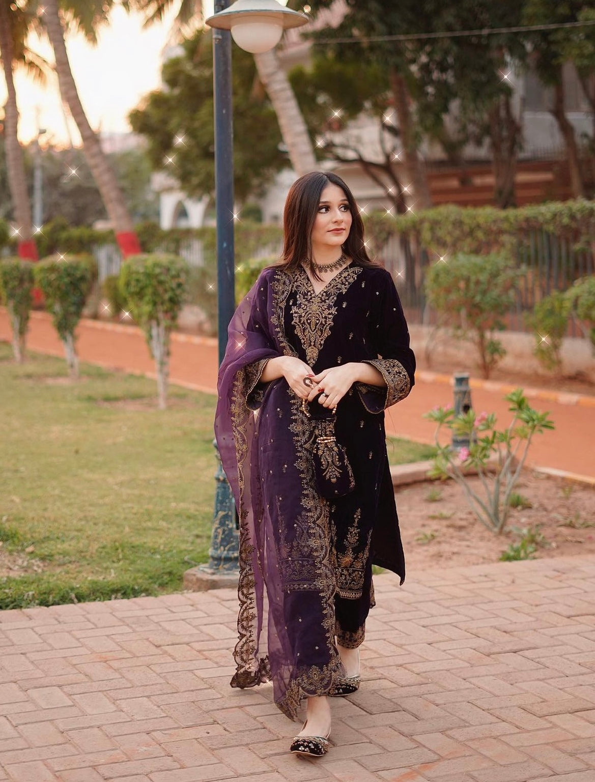 Designer Party Wear Look Top -Pent And Dupatta With Embroidery Sequence Work