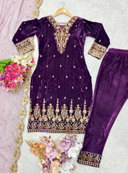 Designer Party Wear Look Top -Pent And Dupatta With Embroidery Sequence Work