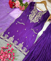 Beautiful Party Wear Top Sharara And Dupatta