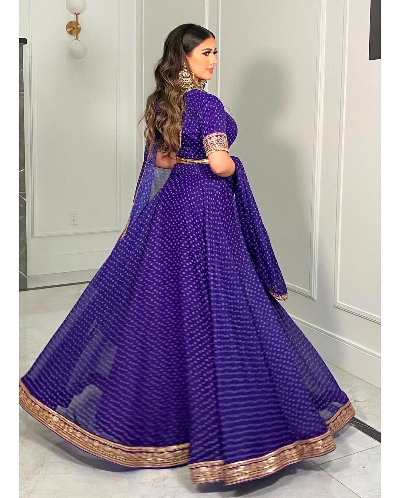 Designer Party Wear Lehenga Choli With Zari Thread Border Work