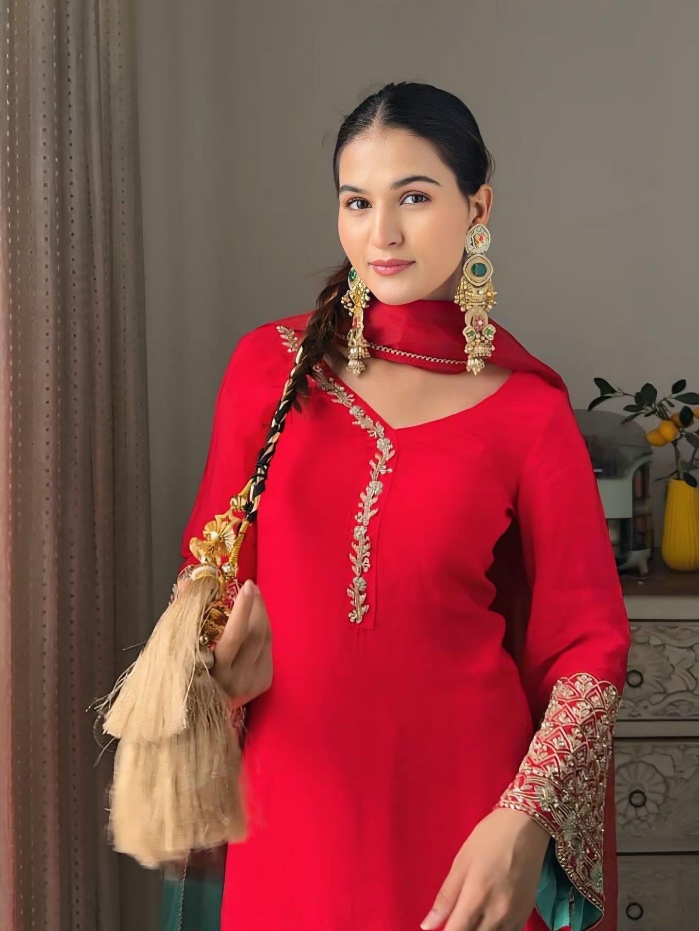 Party Wear Beautiful Top-Bottom And Designer Dupatta