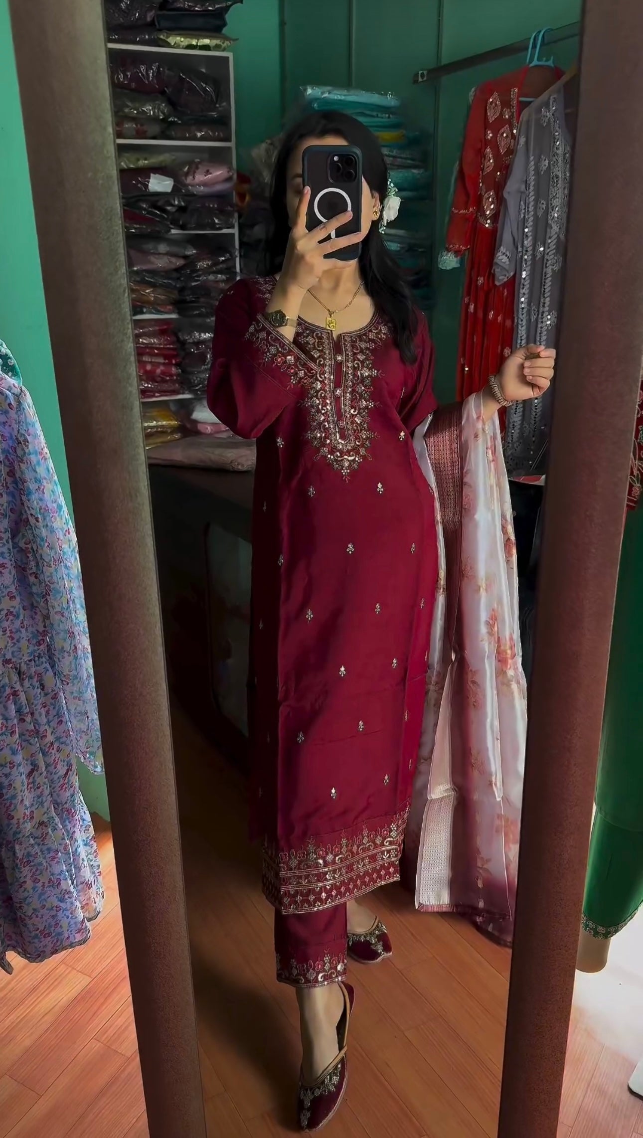 Designer Party Wear Top - Bottom With Fancy Dupatta