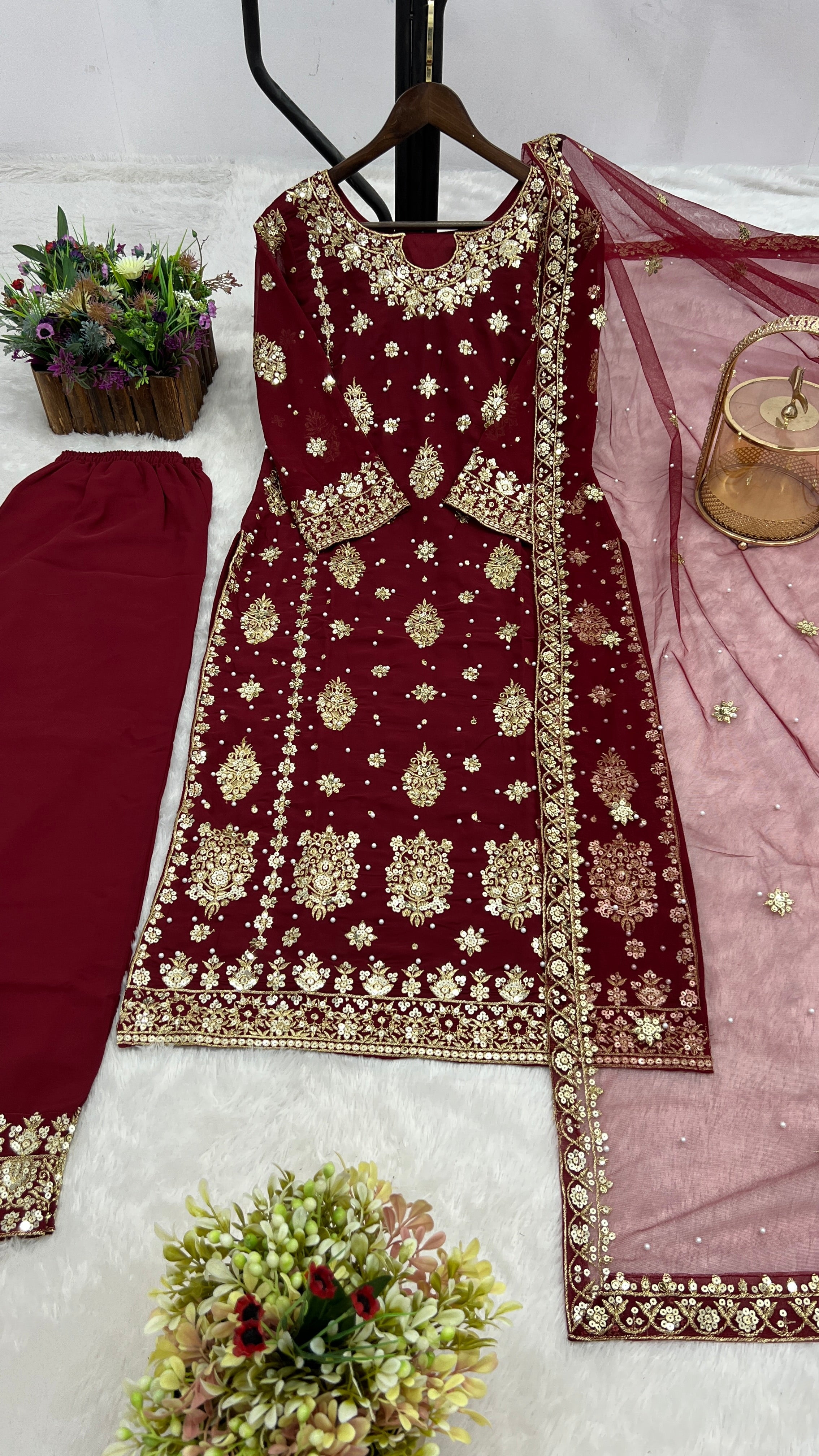 Party Wear Beautiful Top-Bottom And Fancy Dupatta