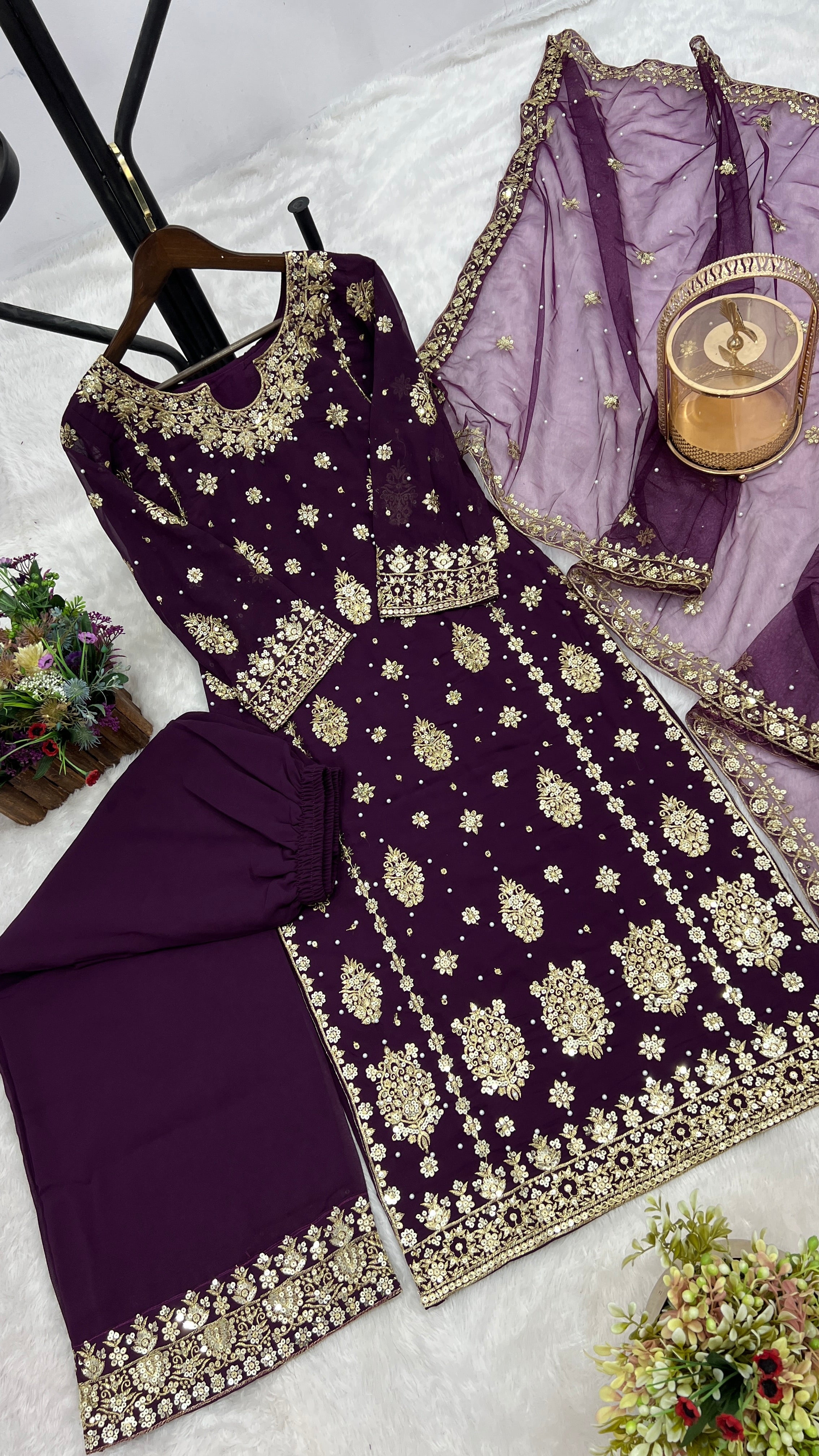 Party Wear Beautiful Top-Bottom And Fancy Dupatta