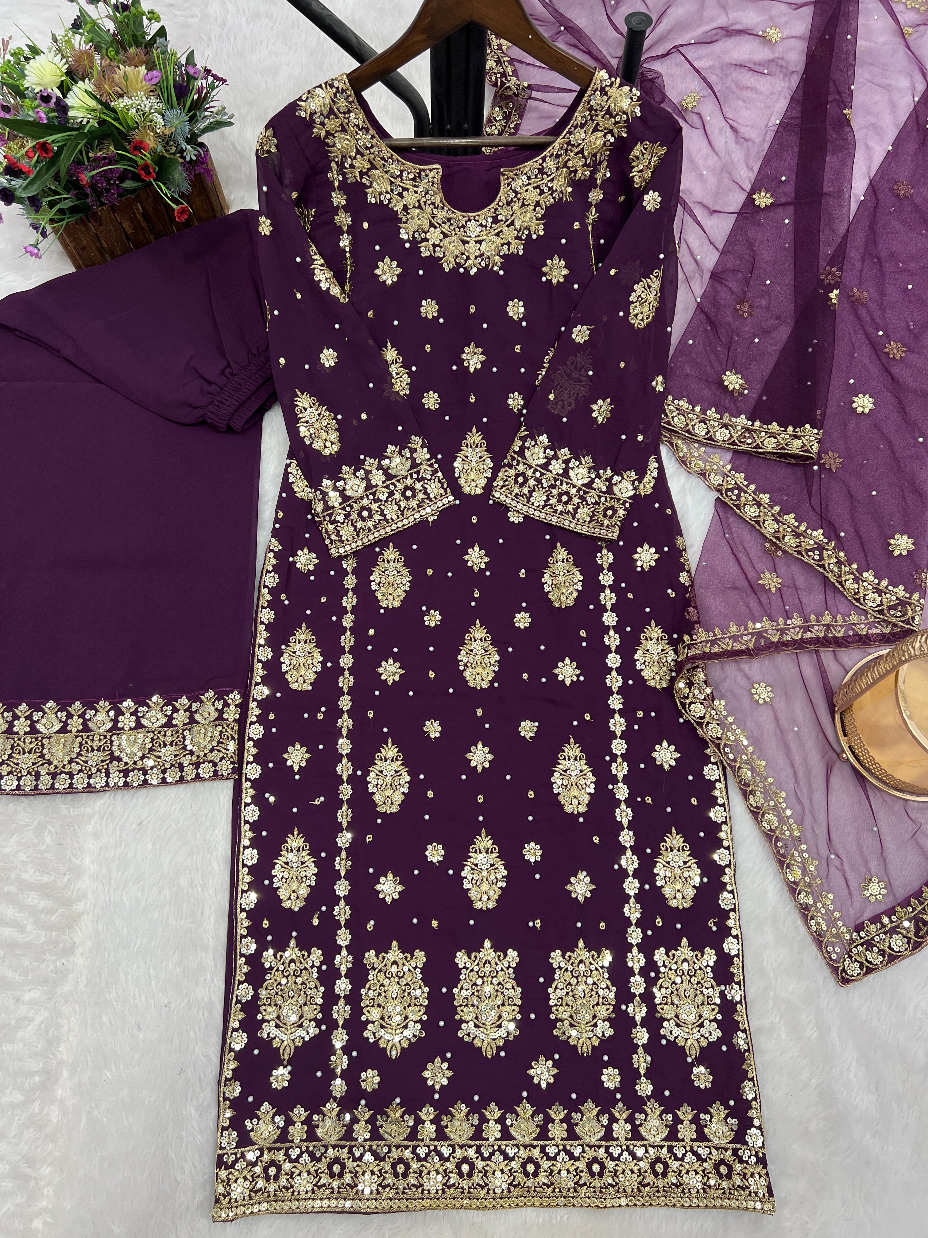 Party Wear Beautiful Top-Bottom And Fancy Dupatta