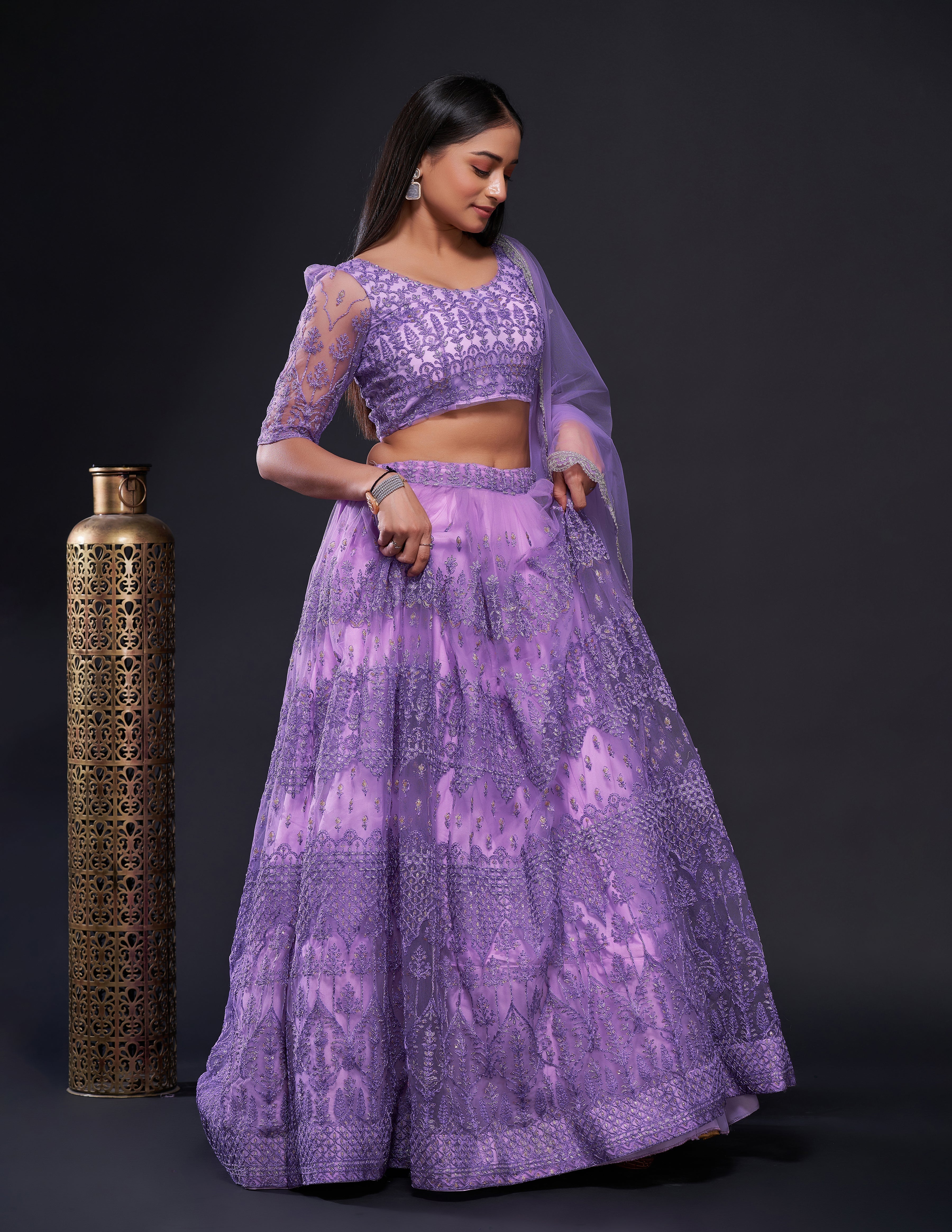 Designer Party Wear Lehenga Choli With Sequence work
