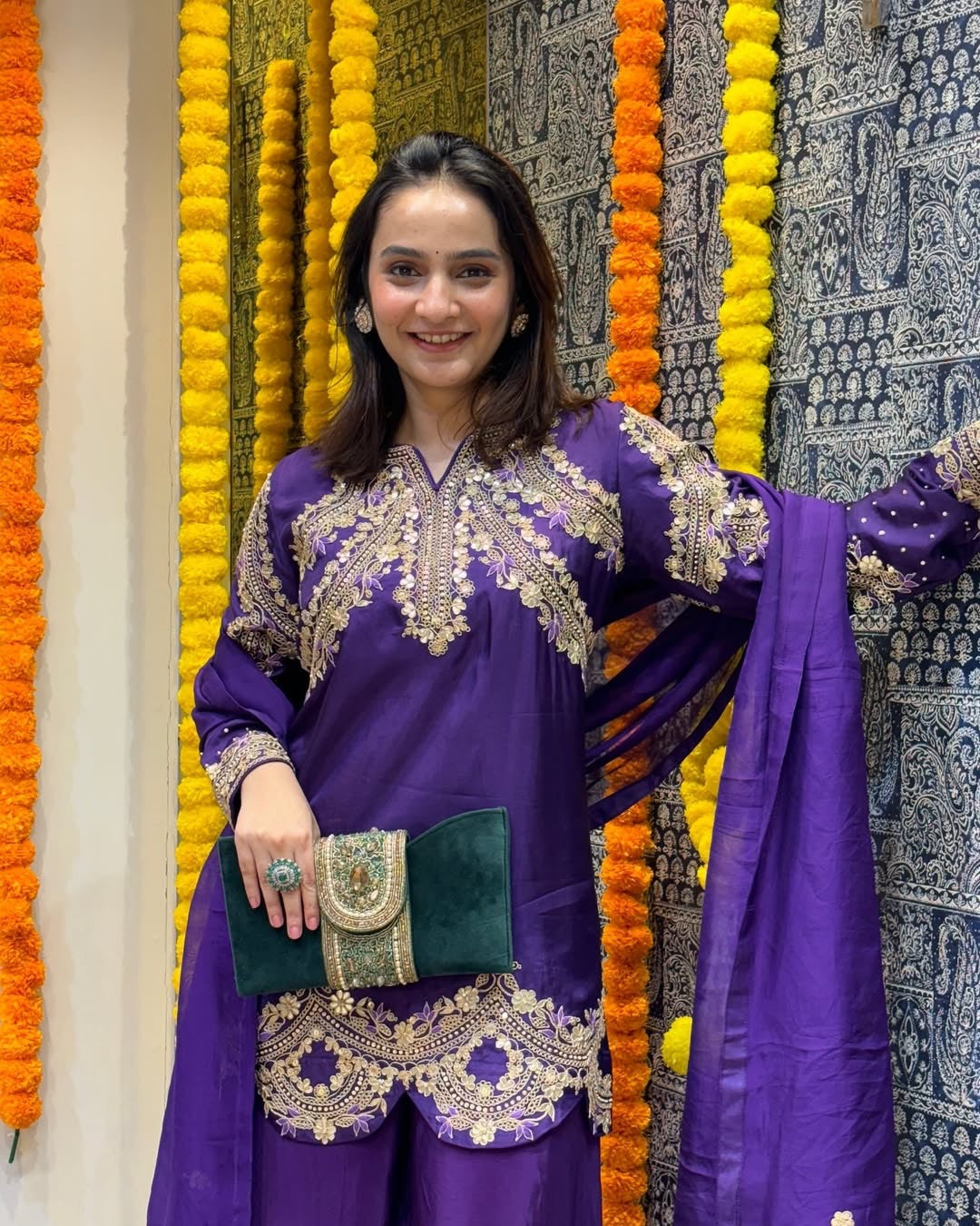Designer Party Wear Look Top Plazzo & Dupatta