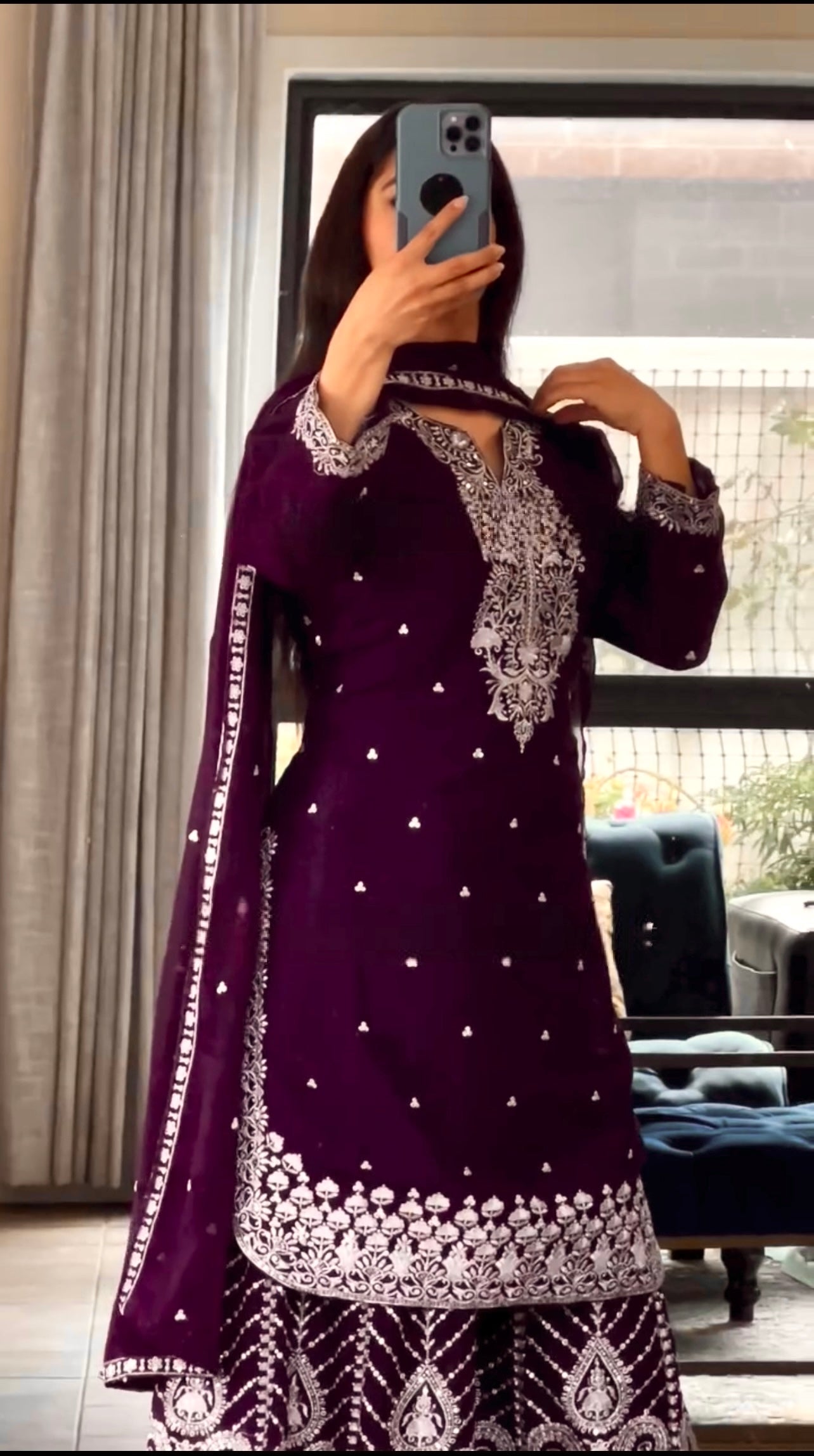Party Wear Top Bottom And Dupatta With Heavy Embroidery Work