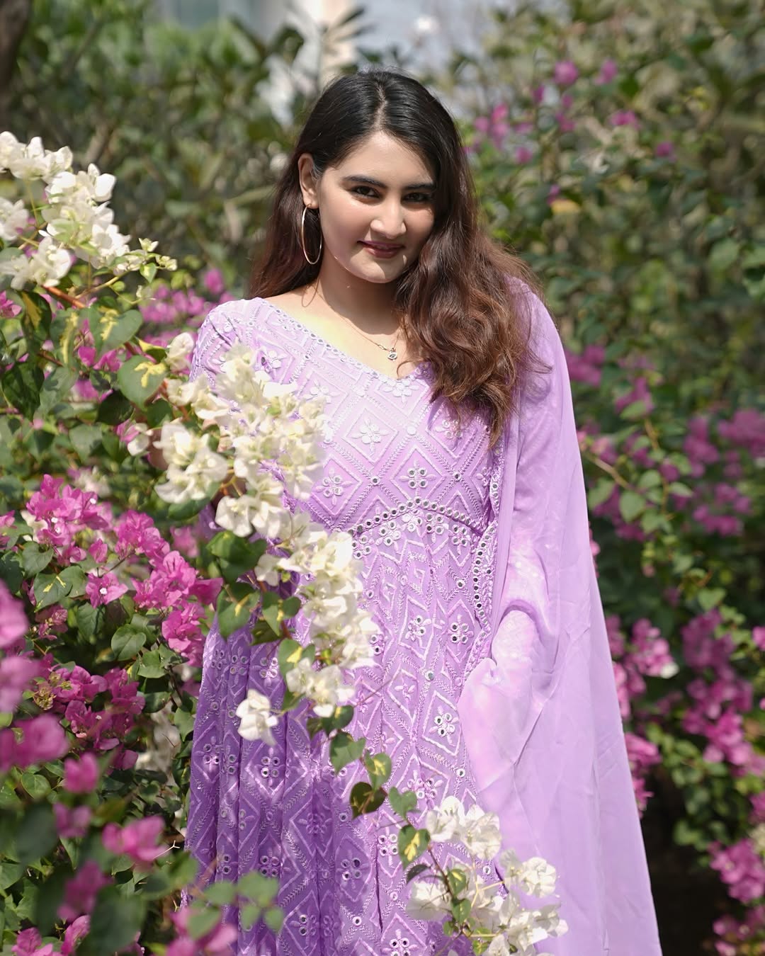 Designer Party Wear Anarkali Suit Set With Thread-Sequence Embroidery Work