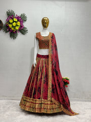 Beautiful Party Wear Lehenga Choli & Dupatta With Digital Print
