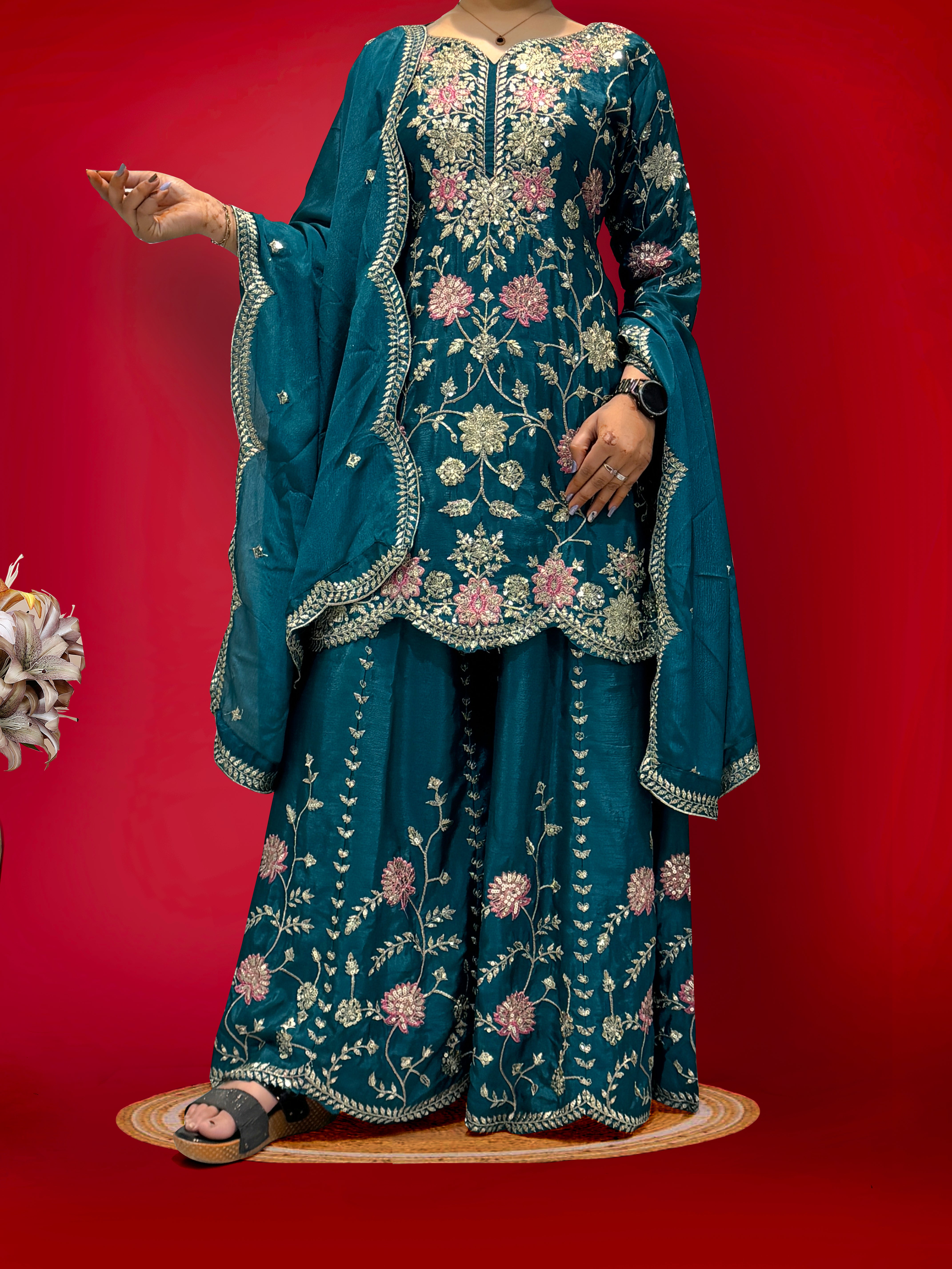Party Wear Beautiful Top-Bottom And Fancy Dupatta