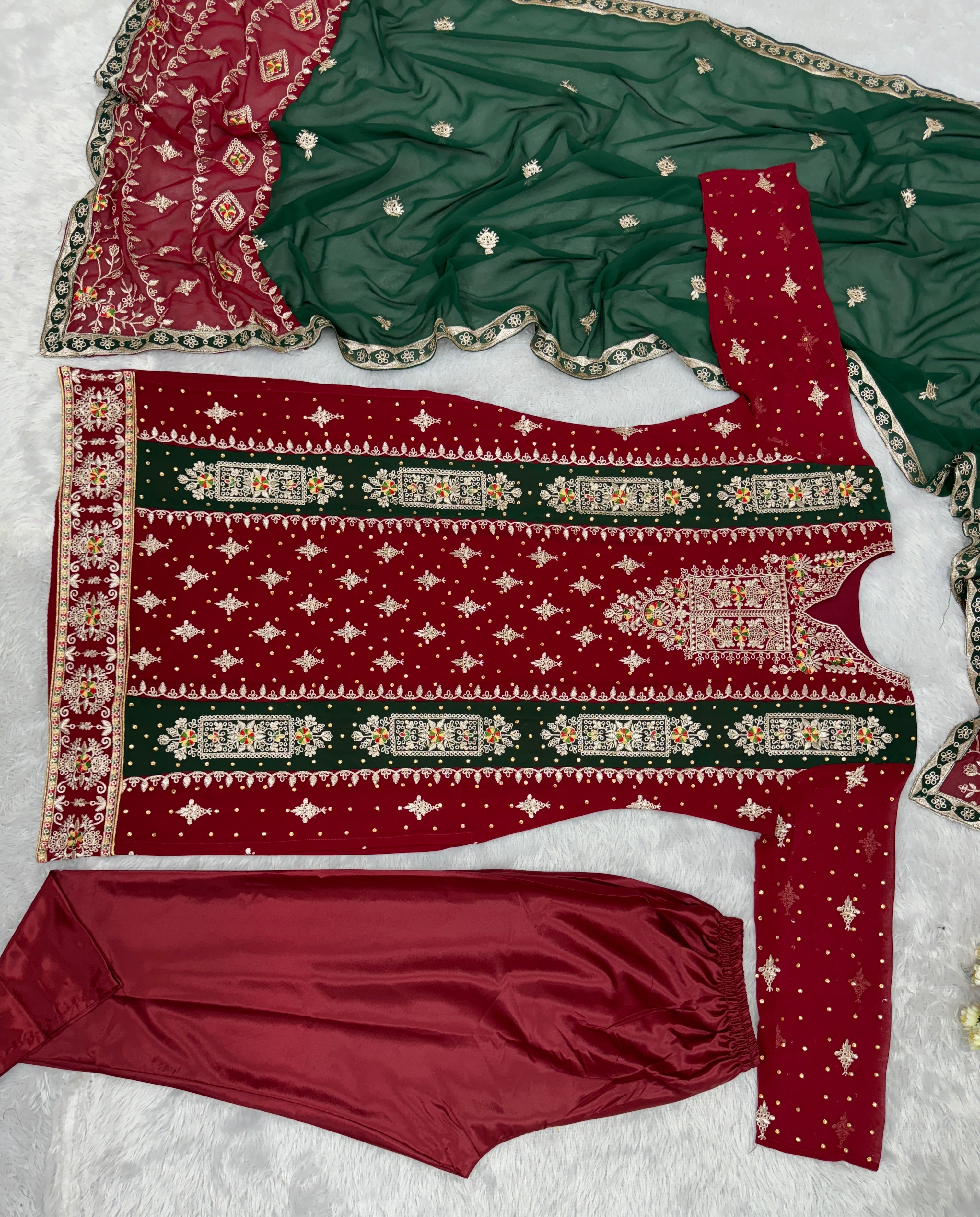 Party Wear Beautiful Top And Plazzo With Dupatta