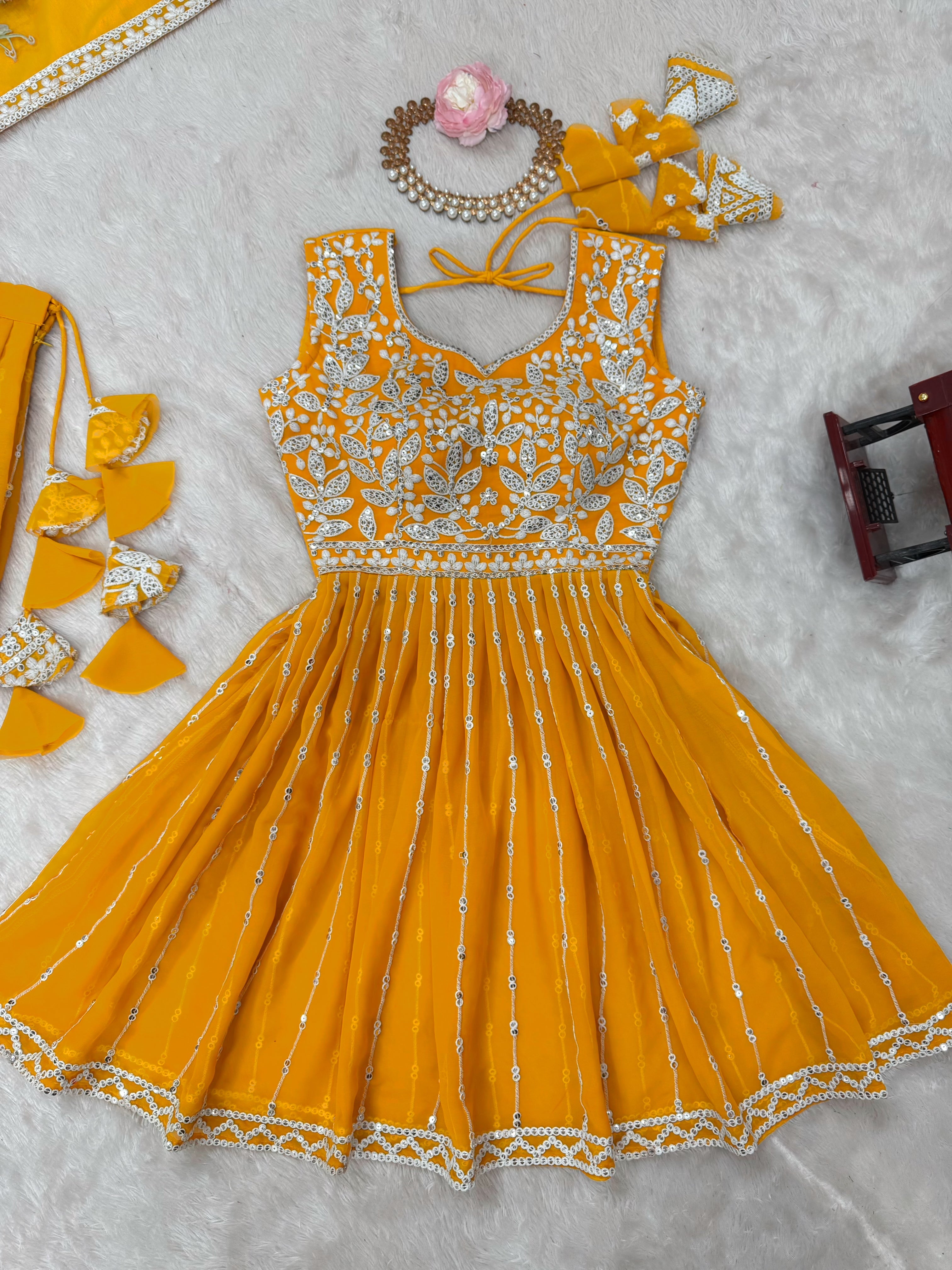 Party Wear Designer Top-Bottom And Dupatta Thread & Sequence work