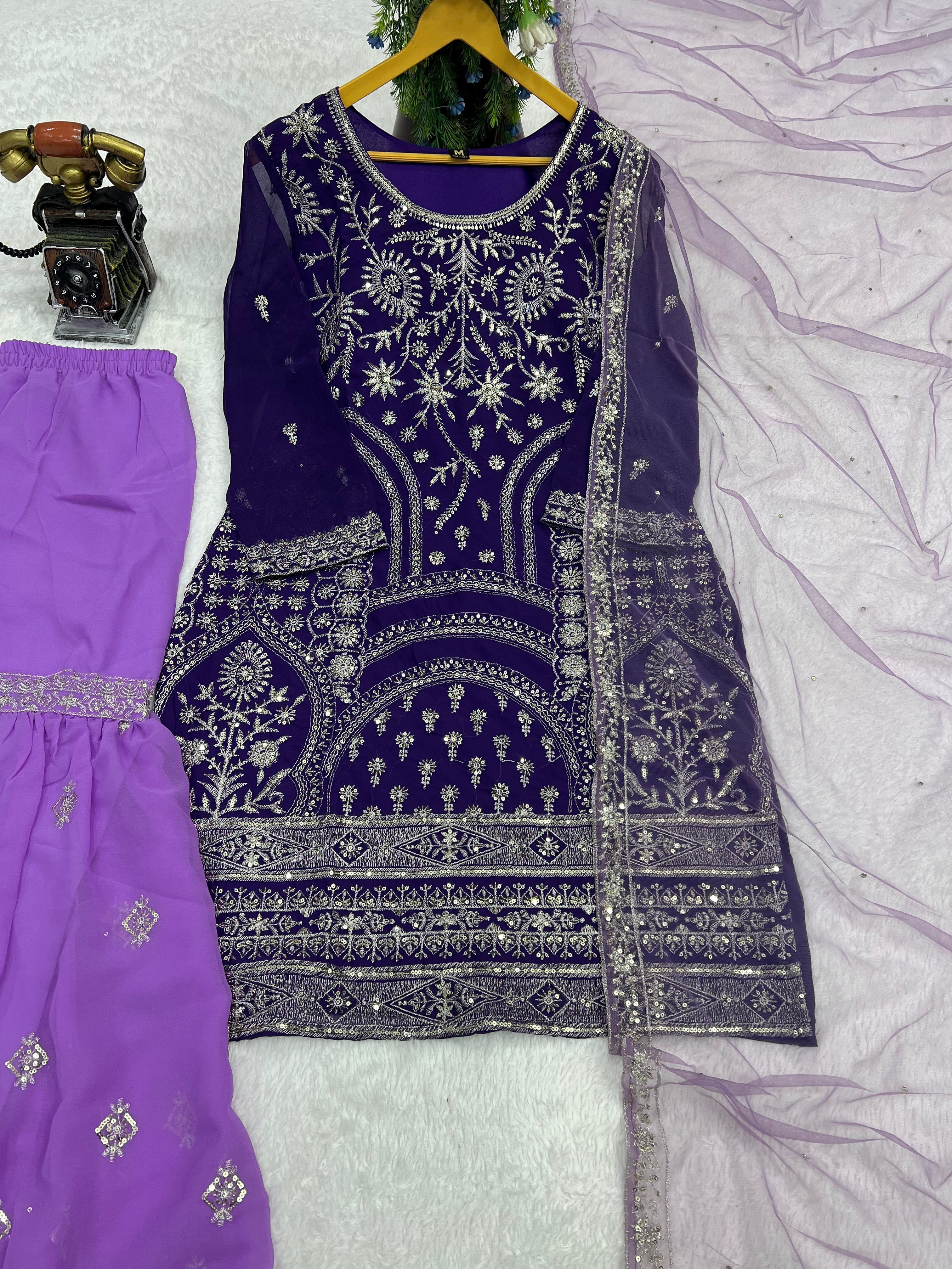 Party Wear Beautiful Top-Bottom And Fancy Dupatta