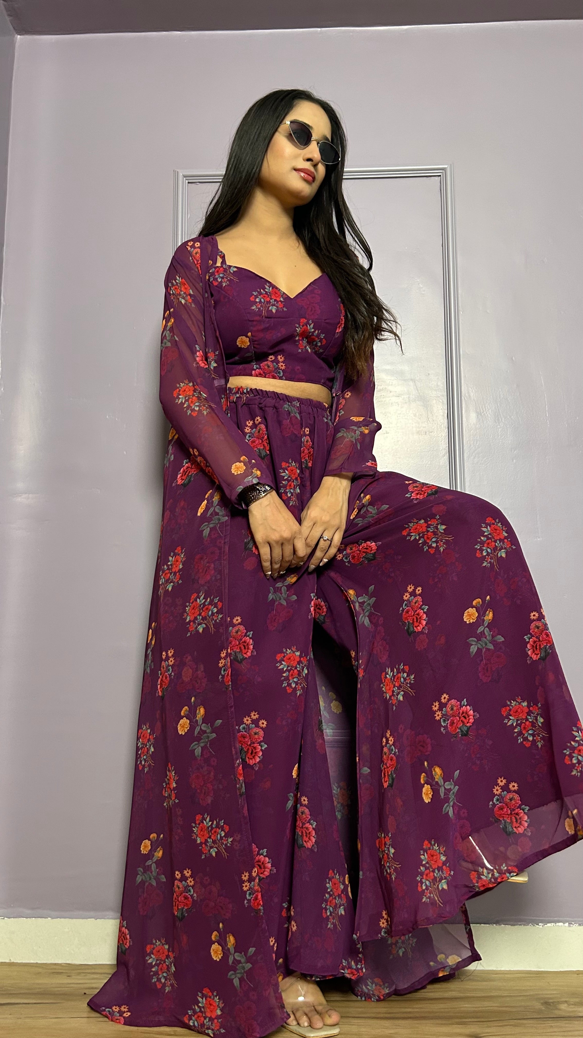 Party Wear Beautiful Indo Western With Digital Print