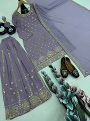 Party Wear Beautiful Top And Plazzo With Beautiful Dupatta