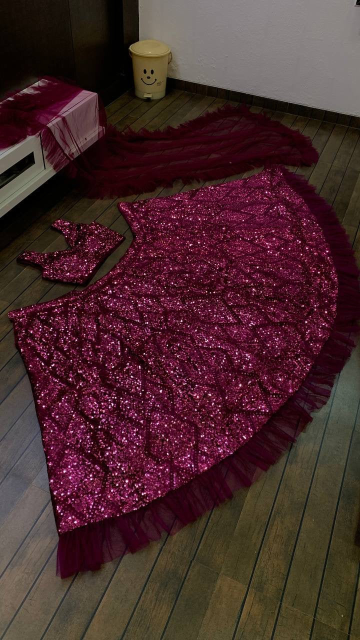 Party Wear Lehenga Choli With Thread & Sequence Work