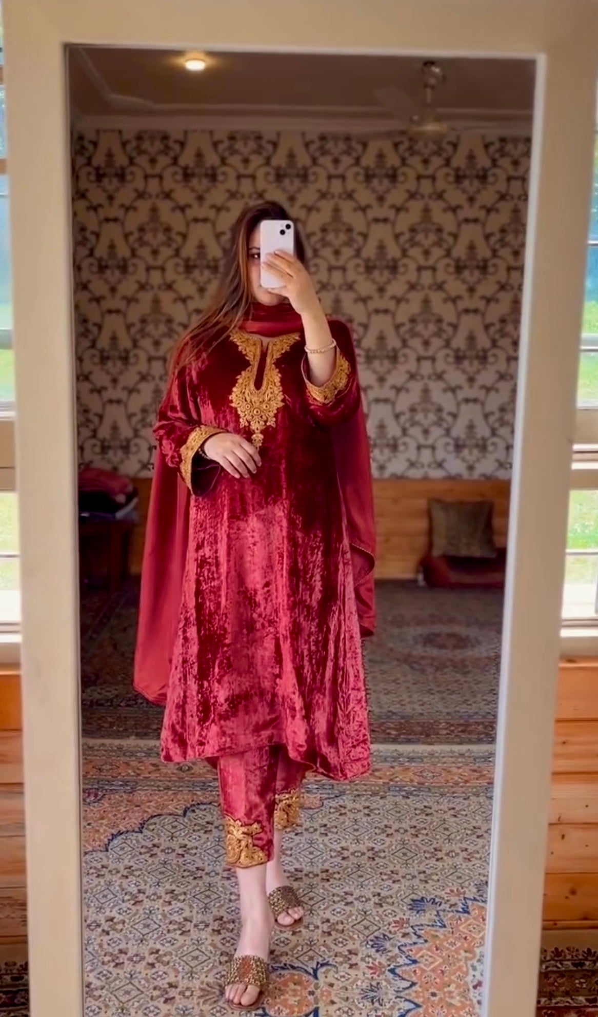 Party Wear Look Heavy Pure Viscose Velvet Top Bottom & Dupatta Set