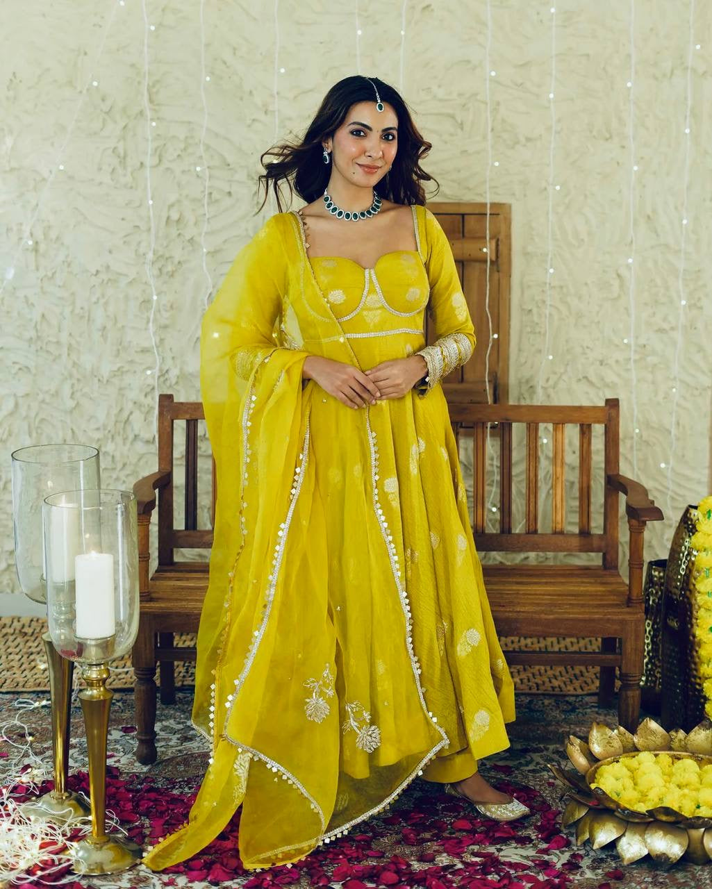 Party Wear Designer Anarkali Gown And Bottom With Dupatta