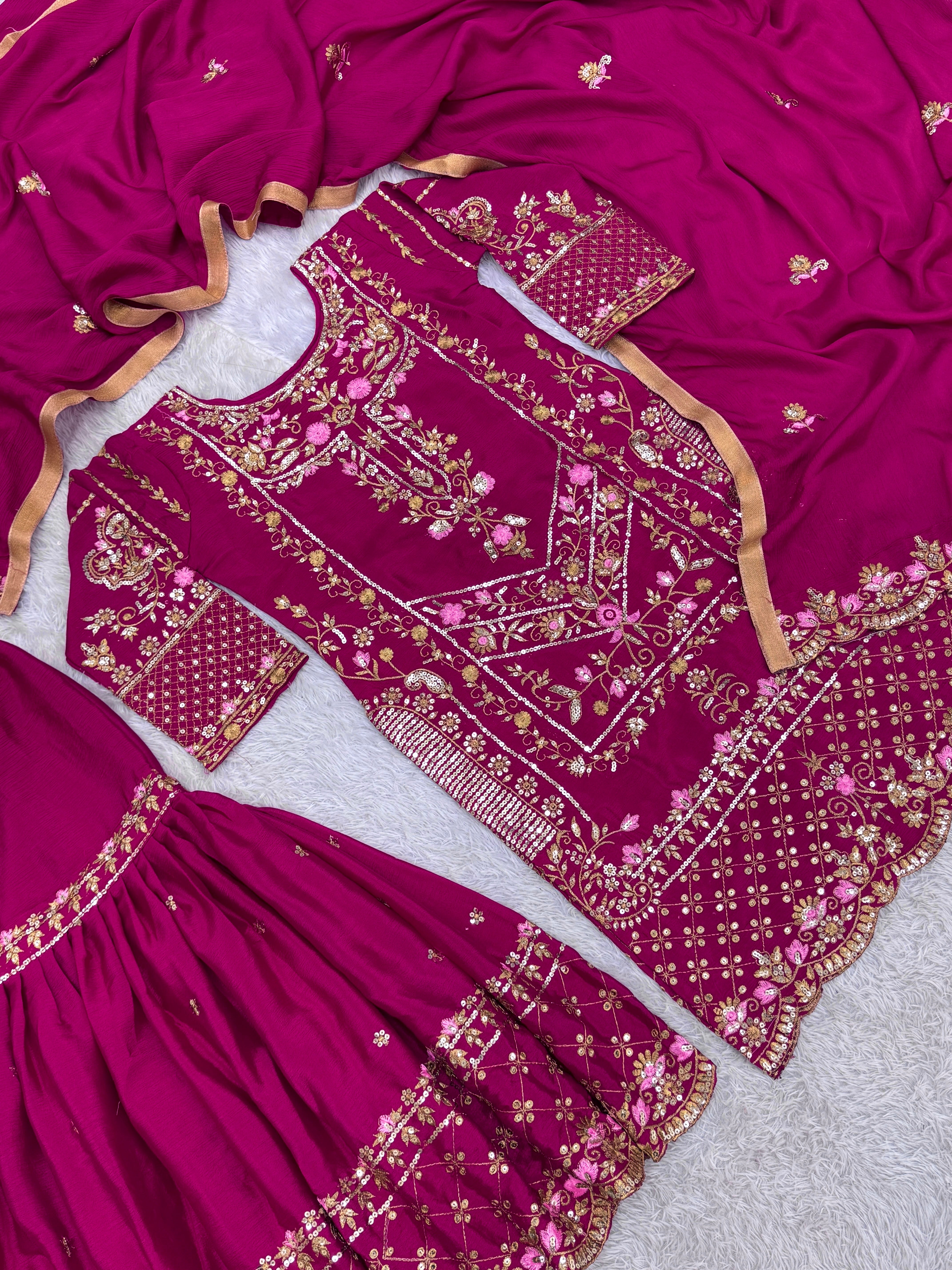 Party Wear Beautiful Top-Bottom And Fancy Dupatta
