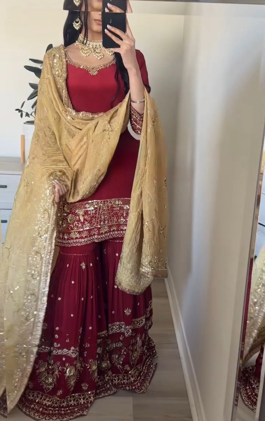Designer Party Wear Top Bottom And Dupatta With Embroidery Work