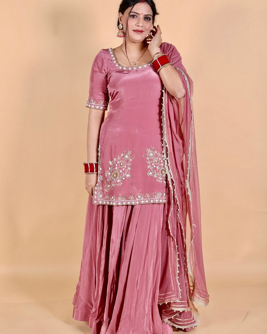 Party Wear Beautiful Top-Bottom And Dupatta