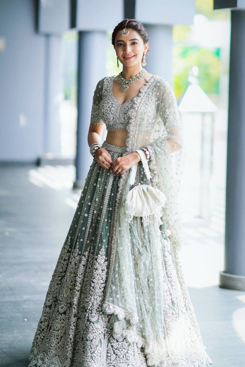 Designer Party Wear Lehenga Choli With Dori & Sequence Work