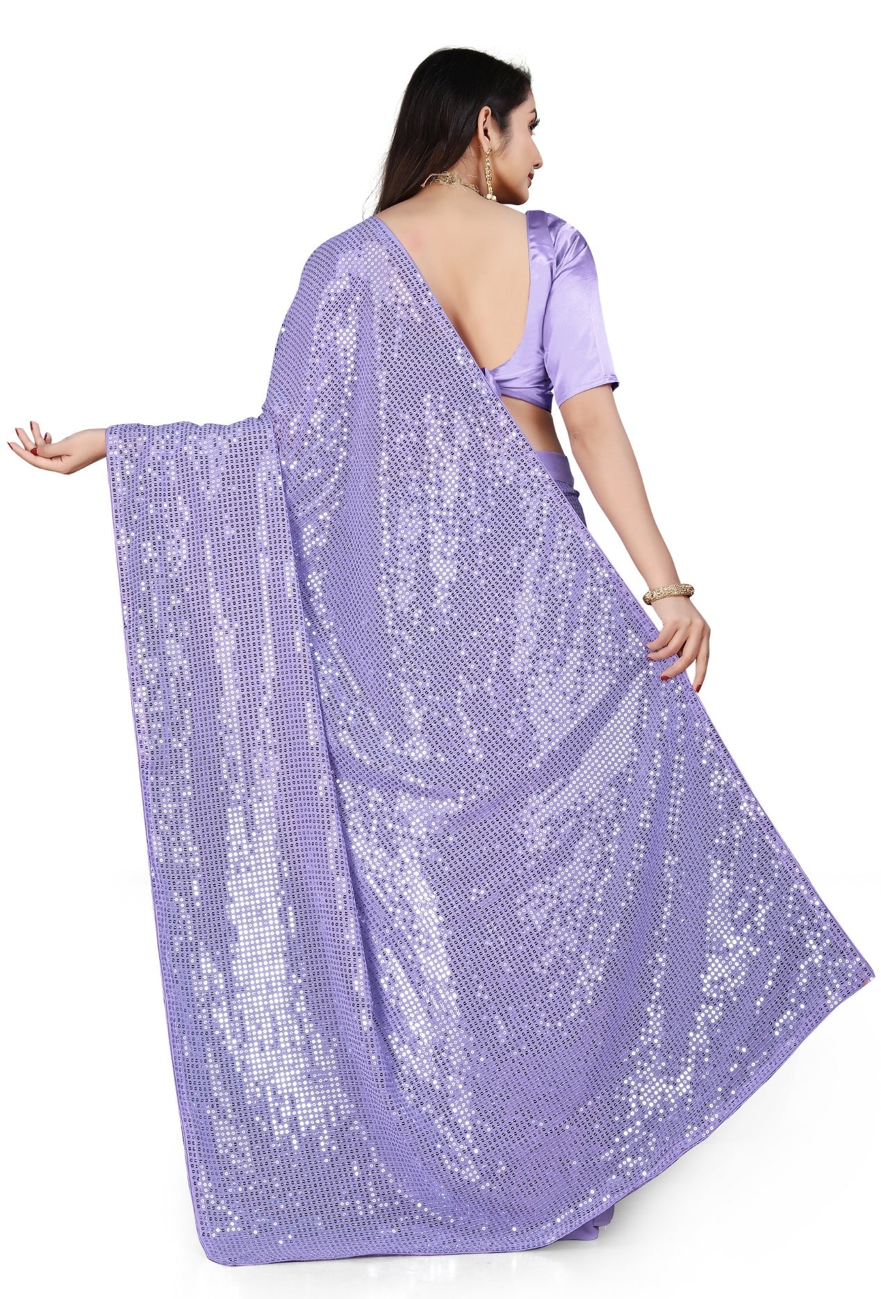 Party Wear Designer Saree With Sequence Work