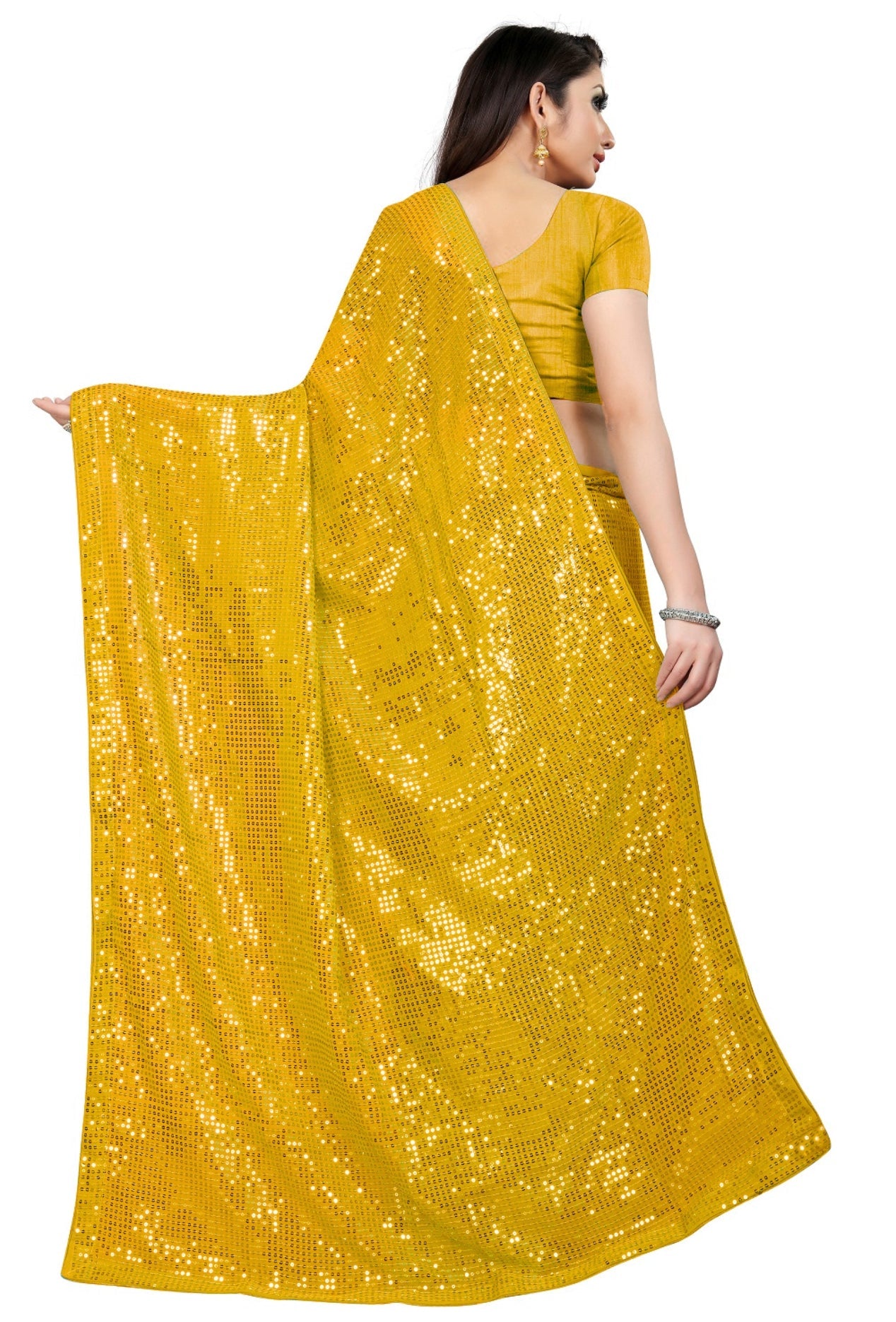 Party Wear Designer Saree With Sequence Work