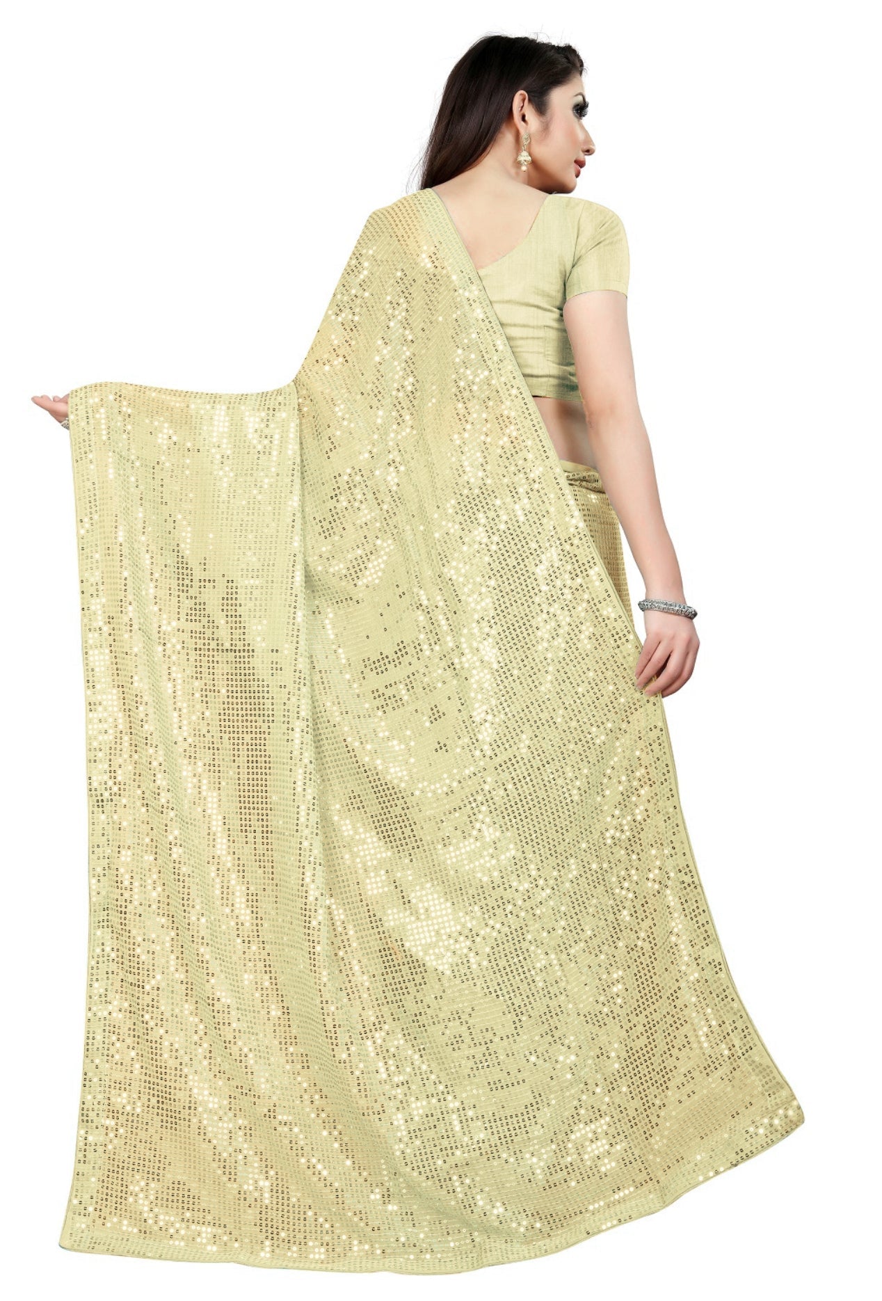 Party Wear Designer Saree With Sequence Work