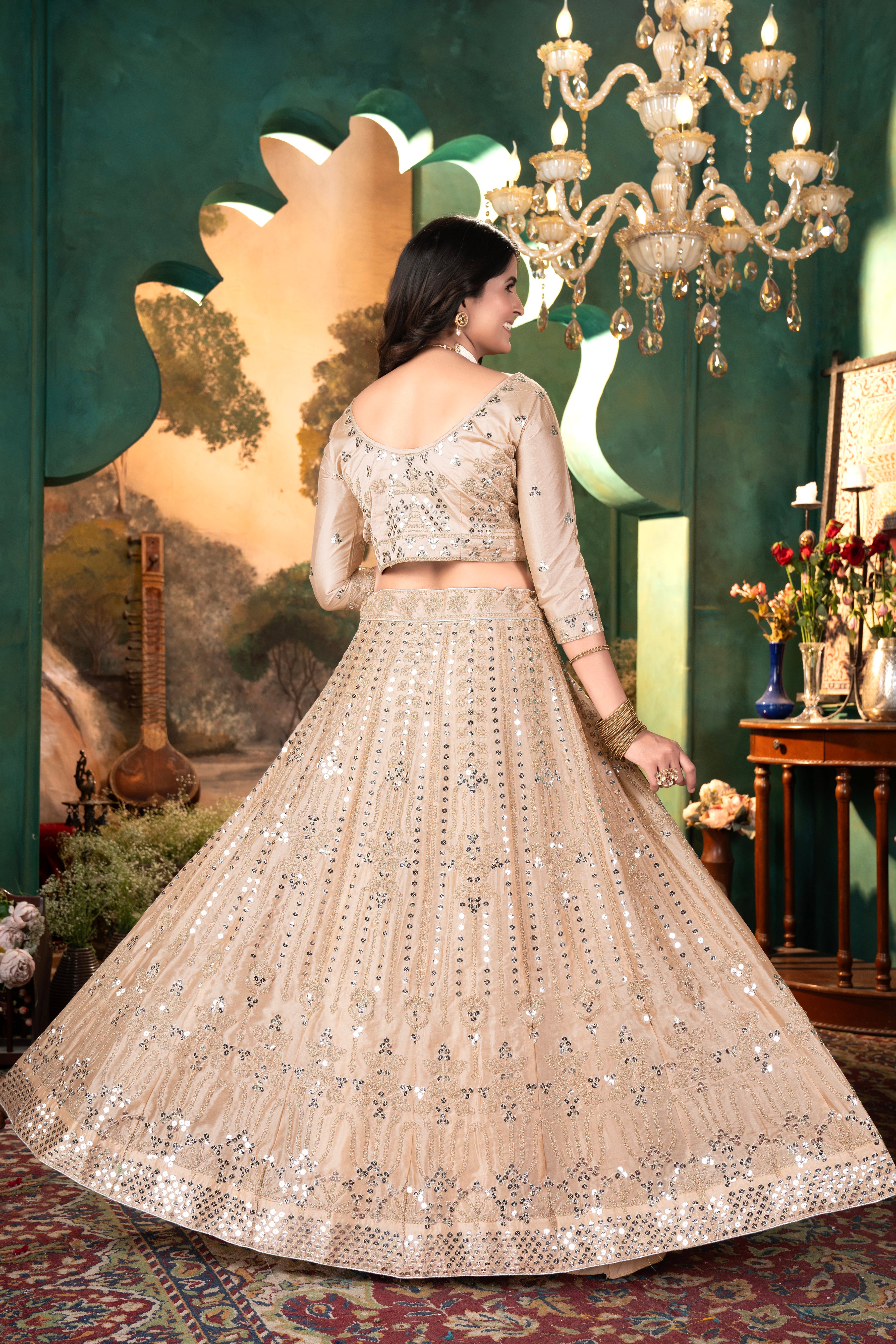 Party Wear Designer Lehenga Choli With Embroidery Work