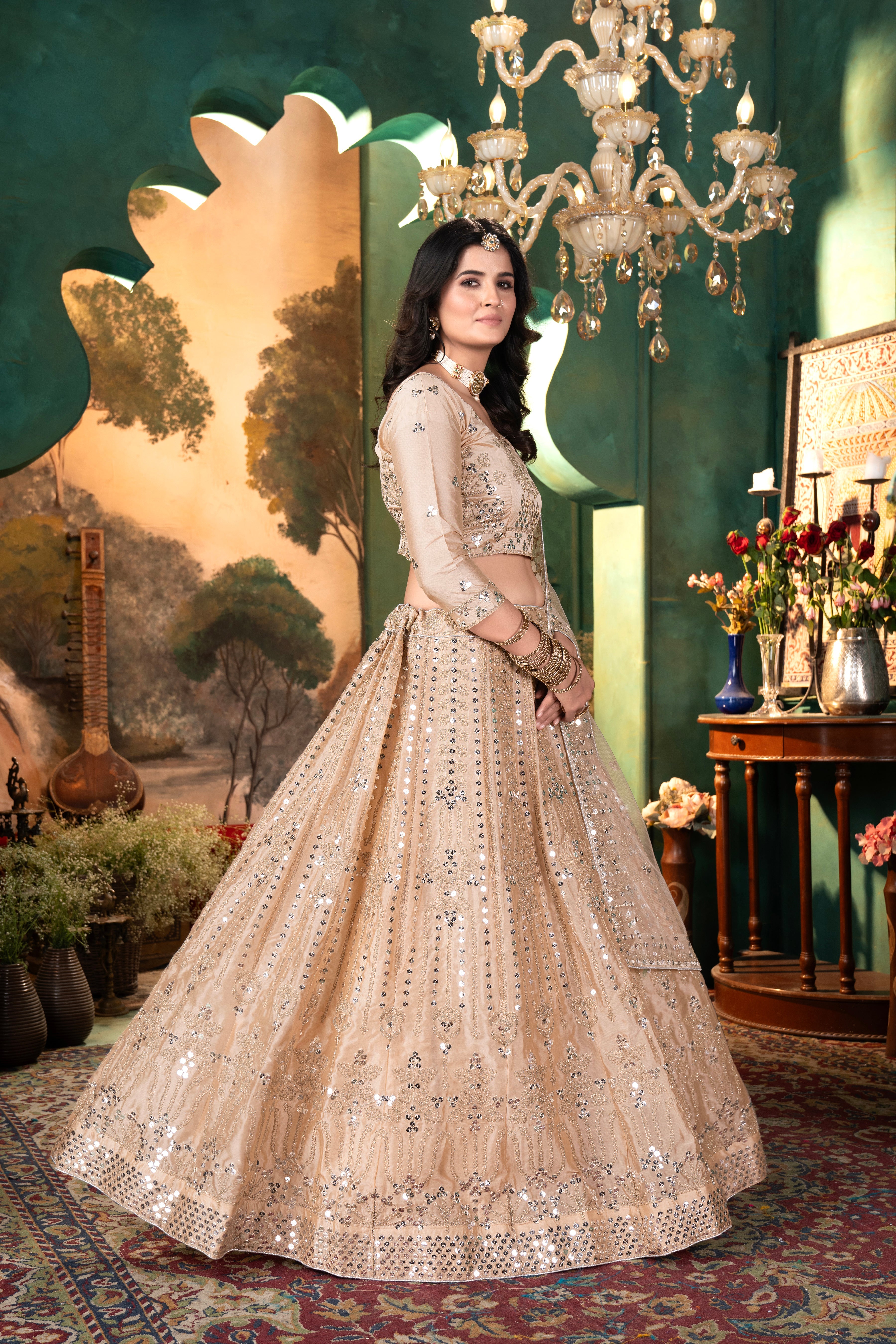 Party Wear Designer Lehenga Choli With Embroidery Work