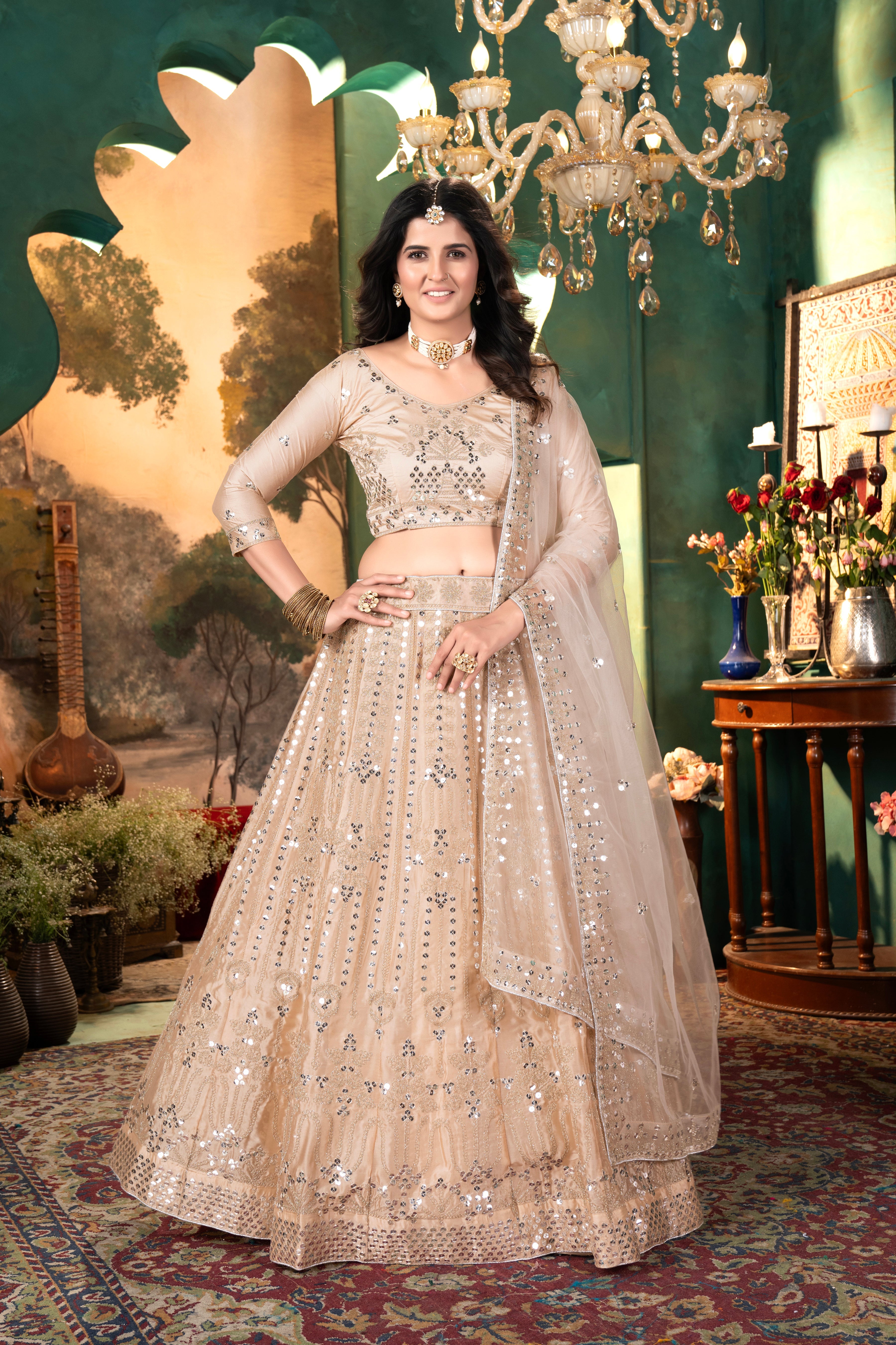 Party Wear Designer Lehenga Choli With Embroidery Work