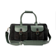 Ajax Vegan Leather Duffle Bag - Black