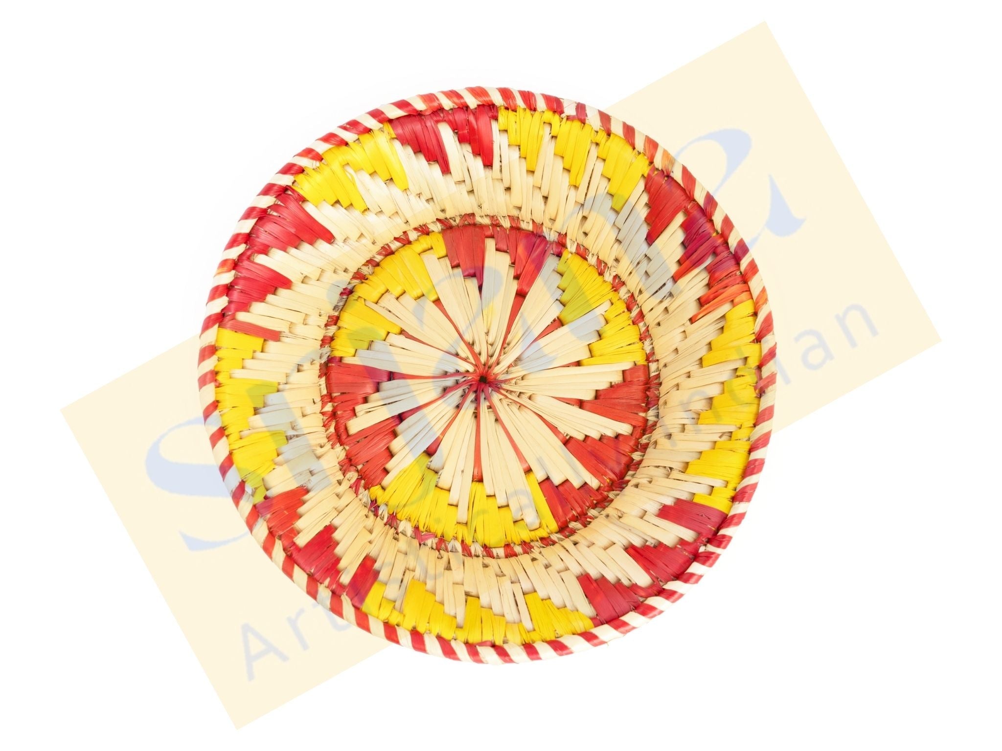 Handwoven Round Moonj Grass Basket