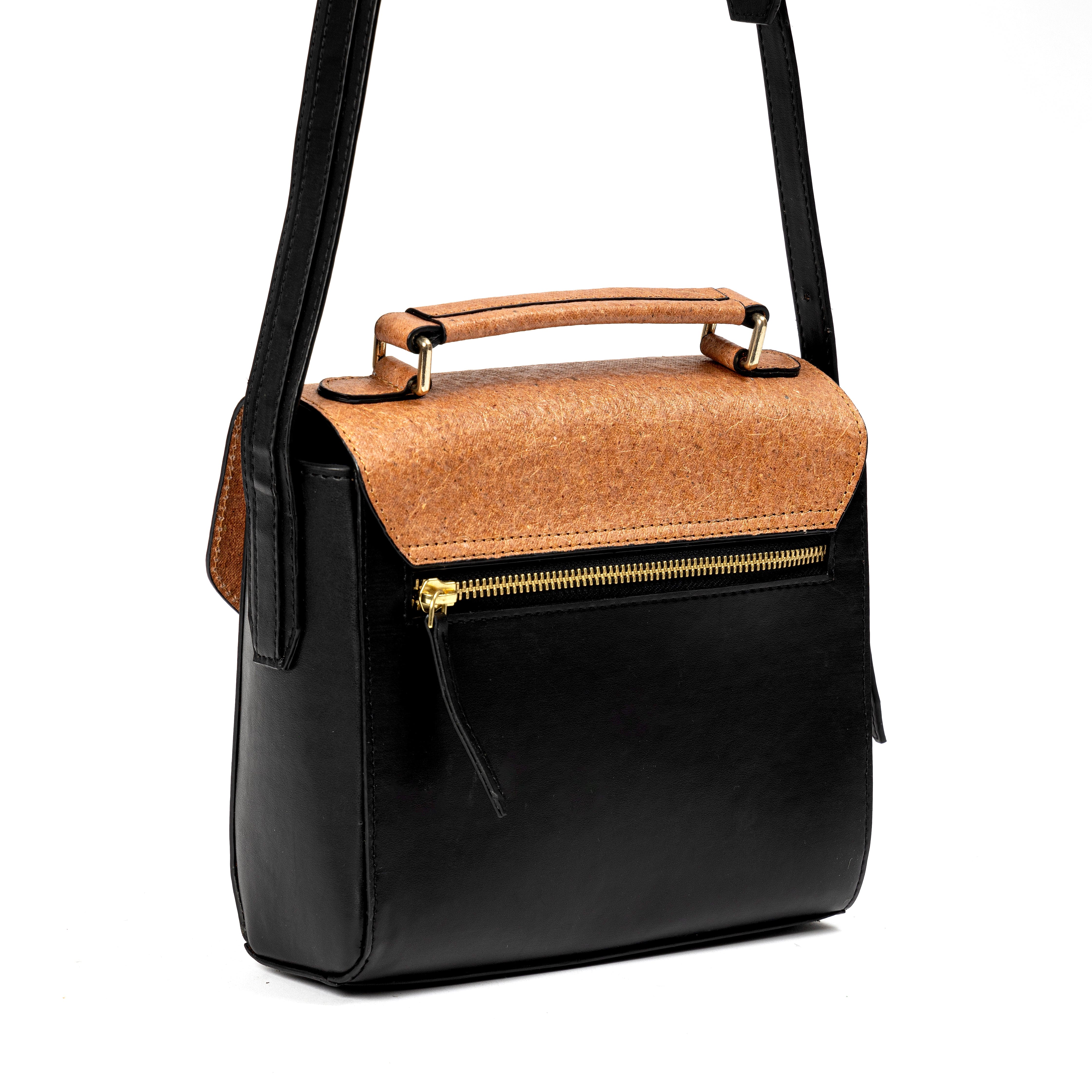 Juniper – Black Vegan Leather Sling Bag