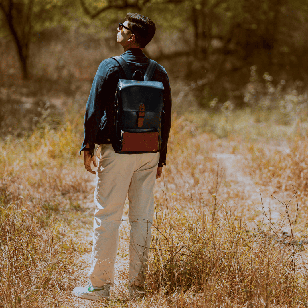 Arden Vegan Leather Backpack - Black