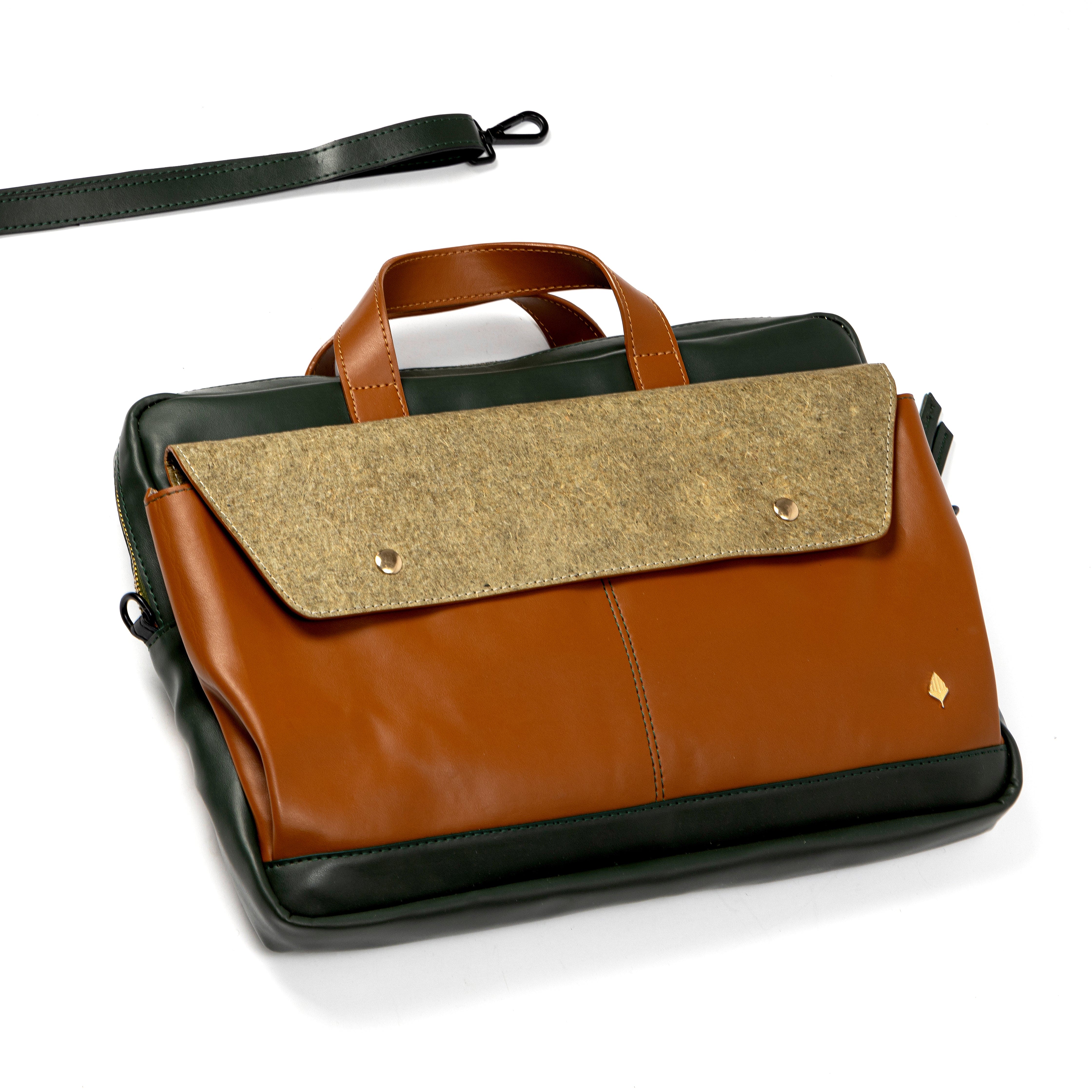 Willow Vegan Leather Laptop Sleeve - Tan